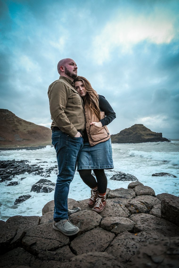 Dillon and Kailee McCurdy at the Giant's Causeway, Northern Ireland